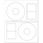 WL-5050 label template vector drawing